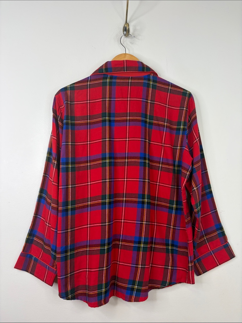 Lauren Ralph Lauren Pajamas Womens Large Red Tartan Plaid Cotton Flannel PJs - Picture 3 of 15